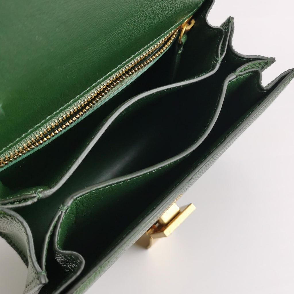 Sac Classic en lézard vert Celine