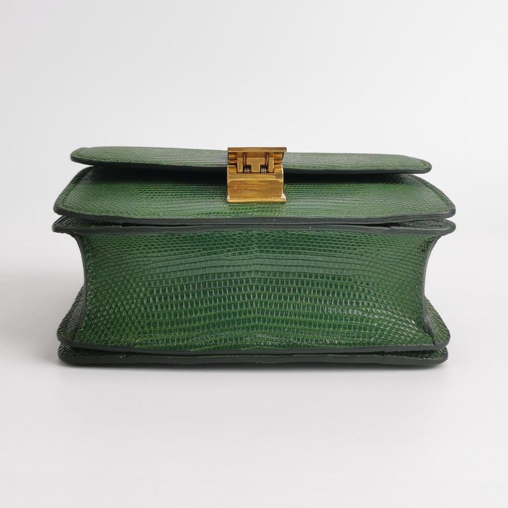 Sac Classic en lézard vert Celine