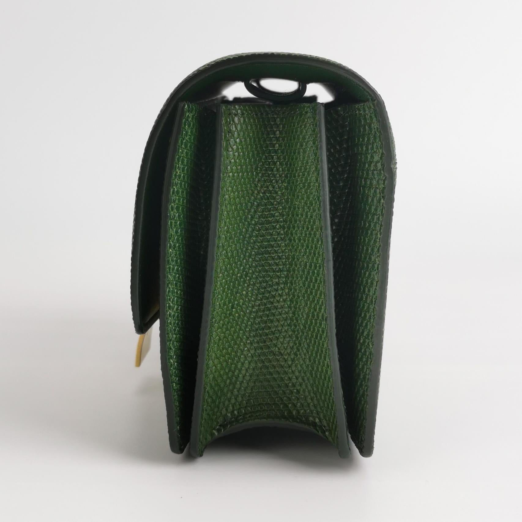 Sac Classic en lézard vert Celine