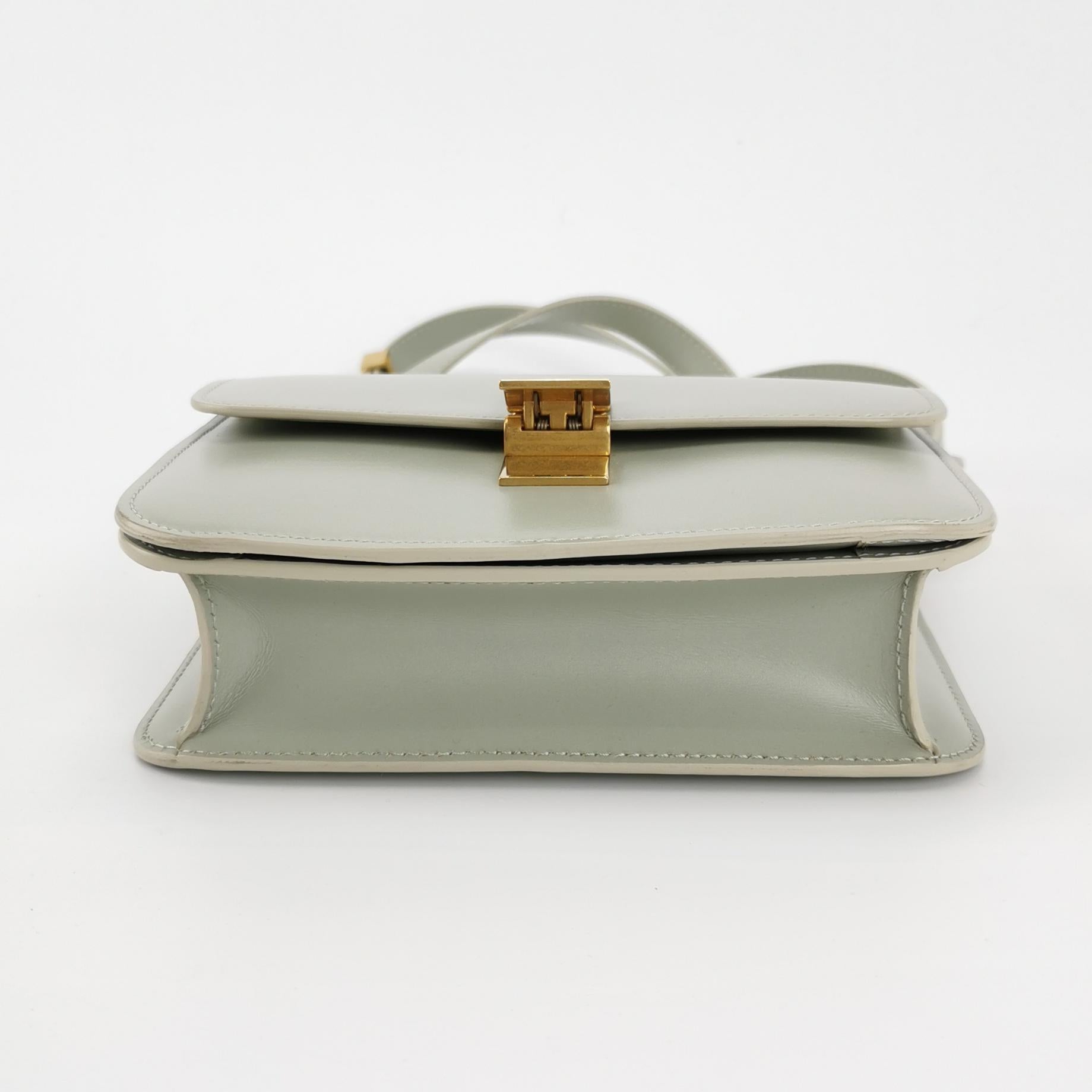 Sac Classic Medium en cuir gris Celine