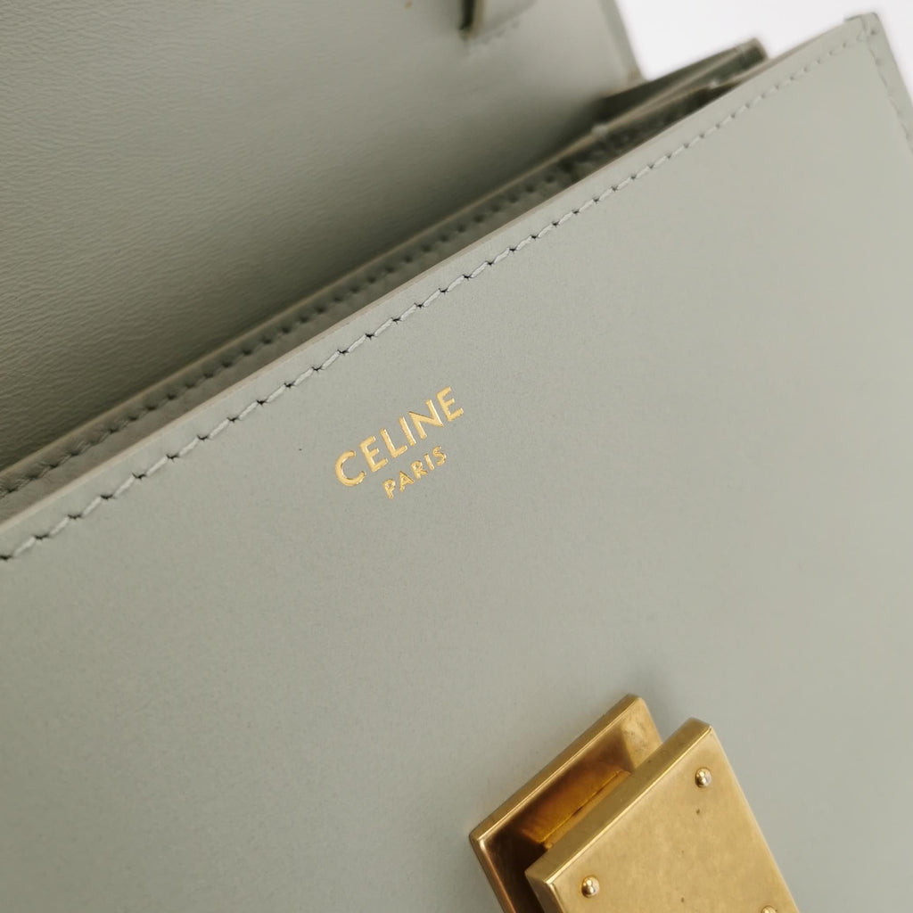 Sac Classic Medium en cuir gris Celine