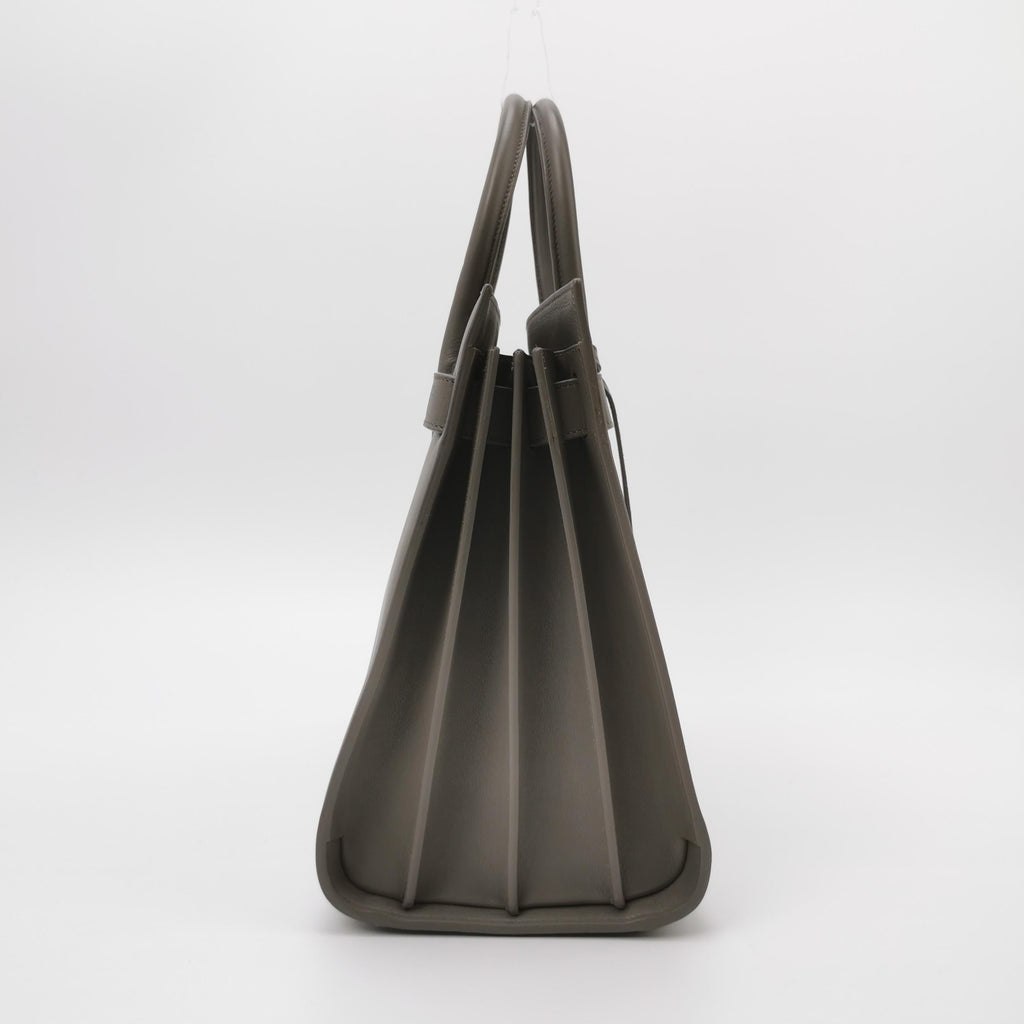 Sac de Jour Small en cuir gris Saint Laurent