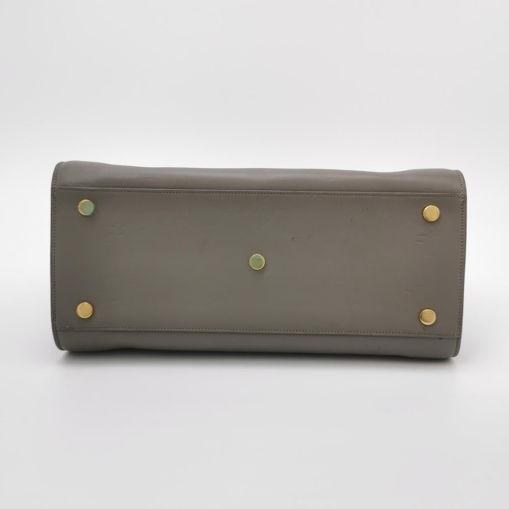Sac de Jour Small en cuir gris Saint Laurent
