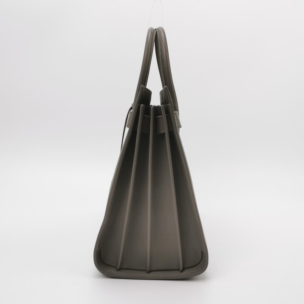 Sac de Jour Small en cuir gris Saint Laurent