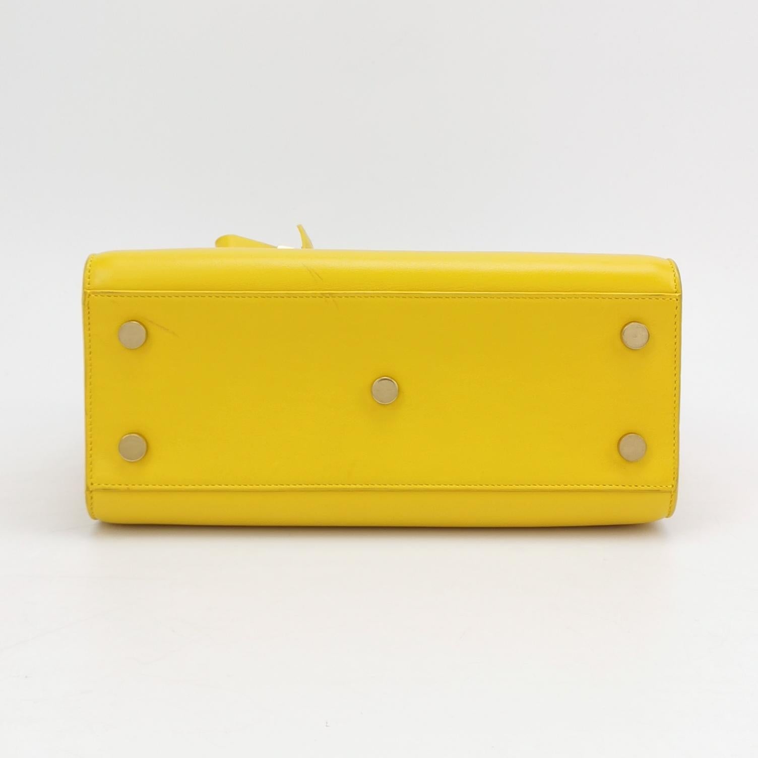 Sac de Jour Small en cuir jaune Saint Laurent