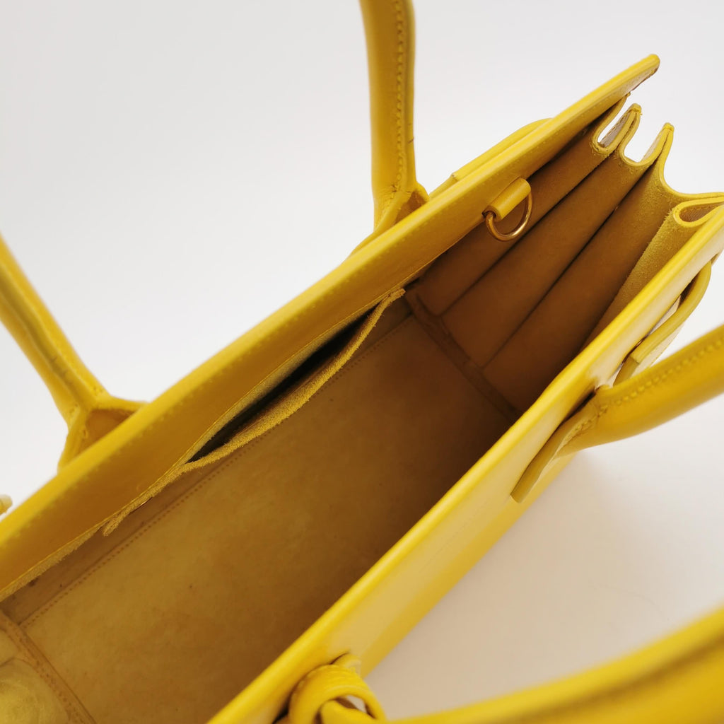 Sac de Jour Small en cuir jaune Saint Laurent