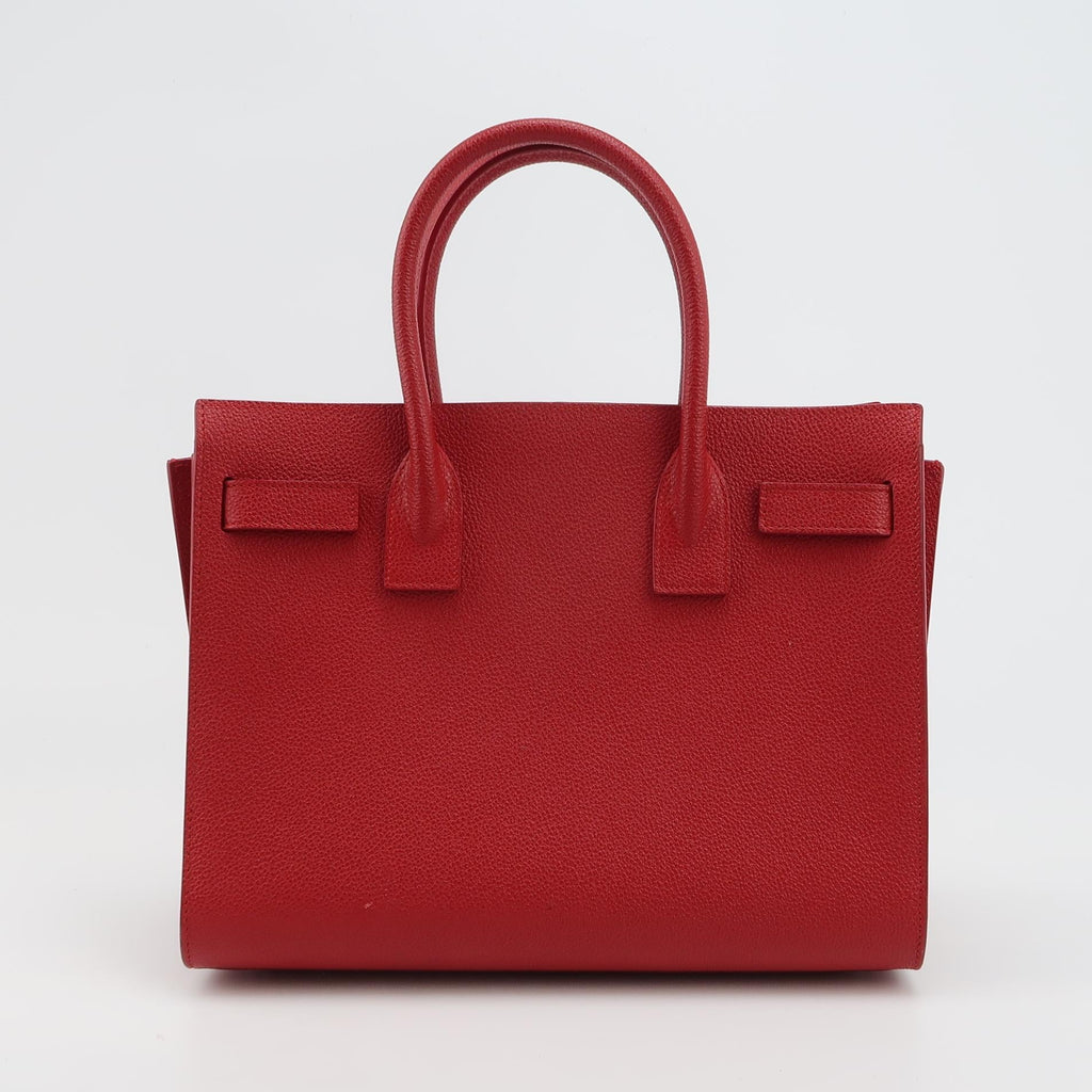 Sac de Jour Small en cuir rouge Saint Laurent