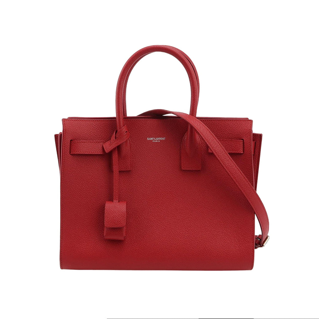 Sac de Jour Small en cuir rouge Saint Laurent
