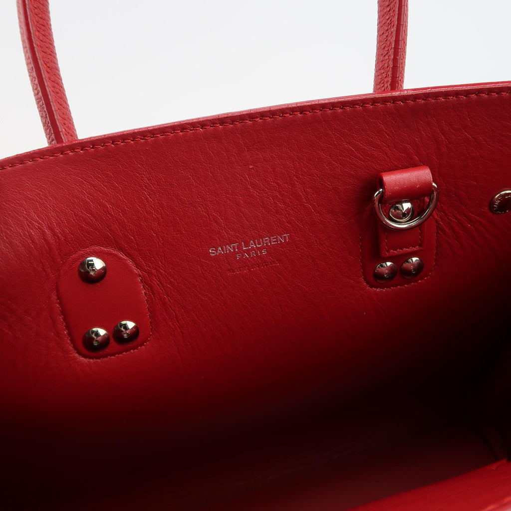 Sac de Jour Small en cuir rouge Saint Laurent