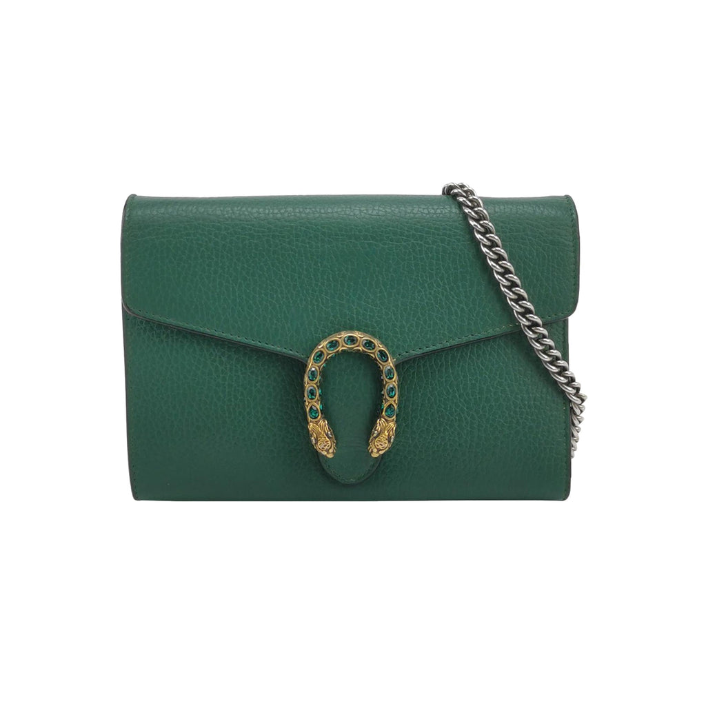Sac Dionysus Mini en cuir vert Gucci