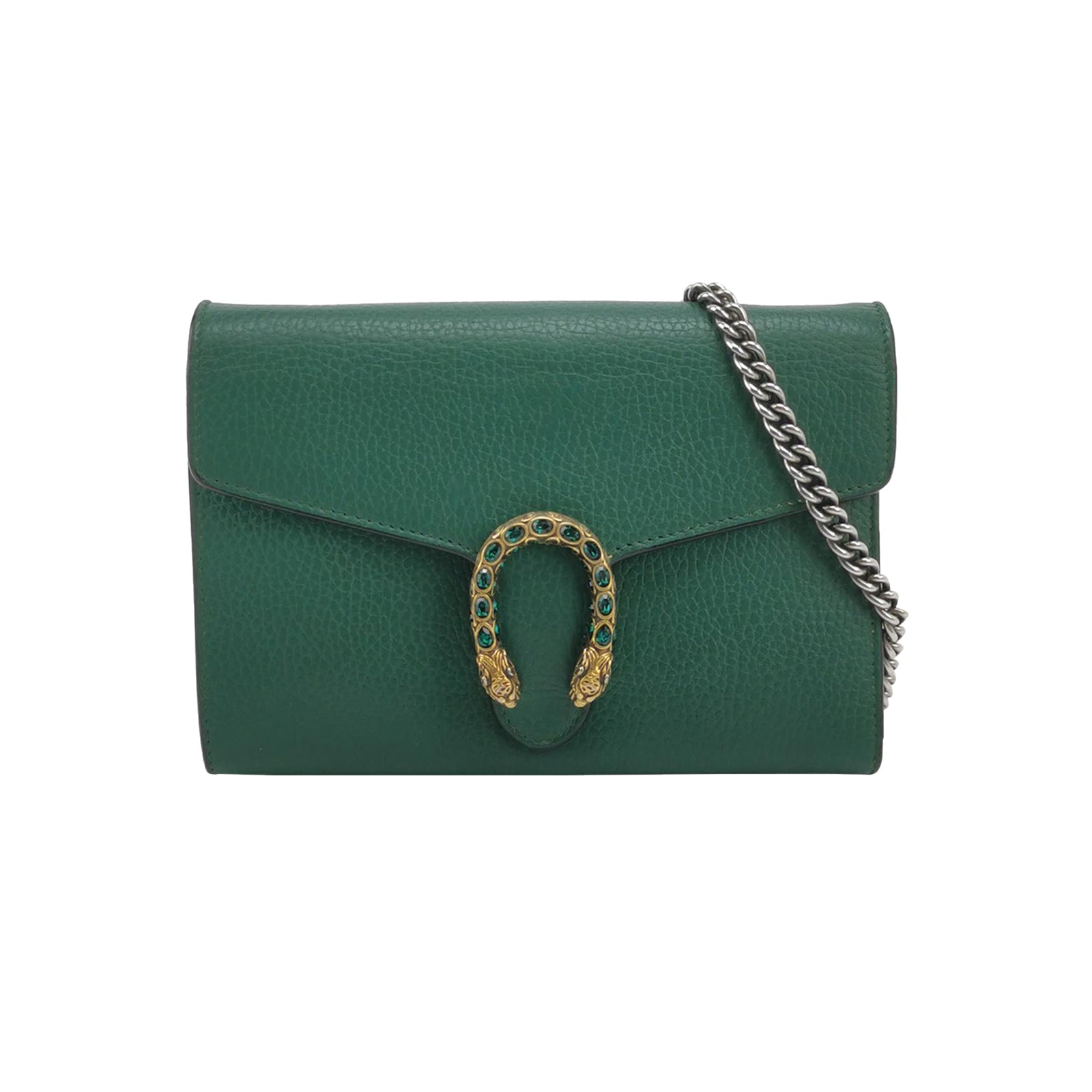 Sac Dionysus Mini en cuir vert Gucci