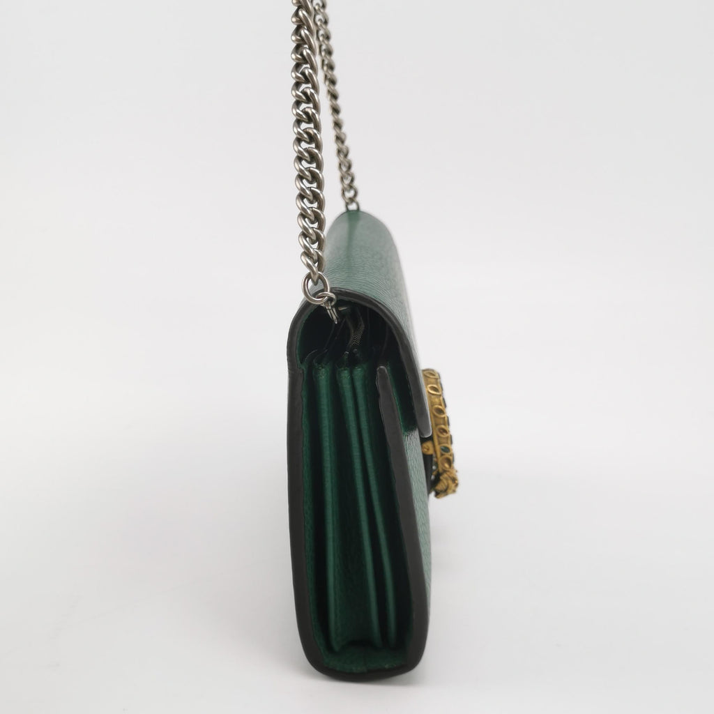 Sac Dionysus Mini en cuir vert Gucci