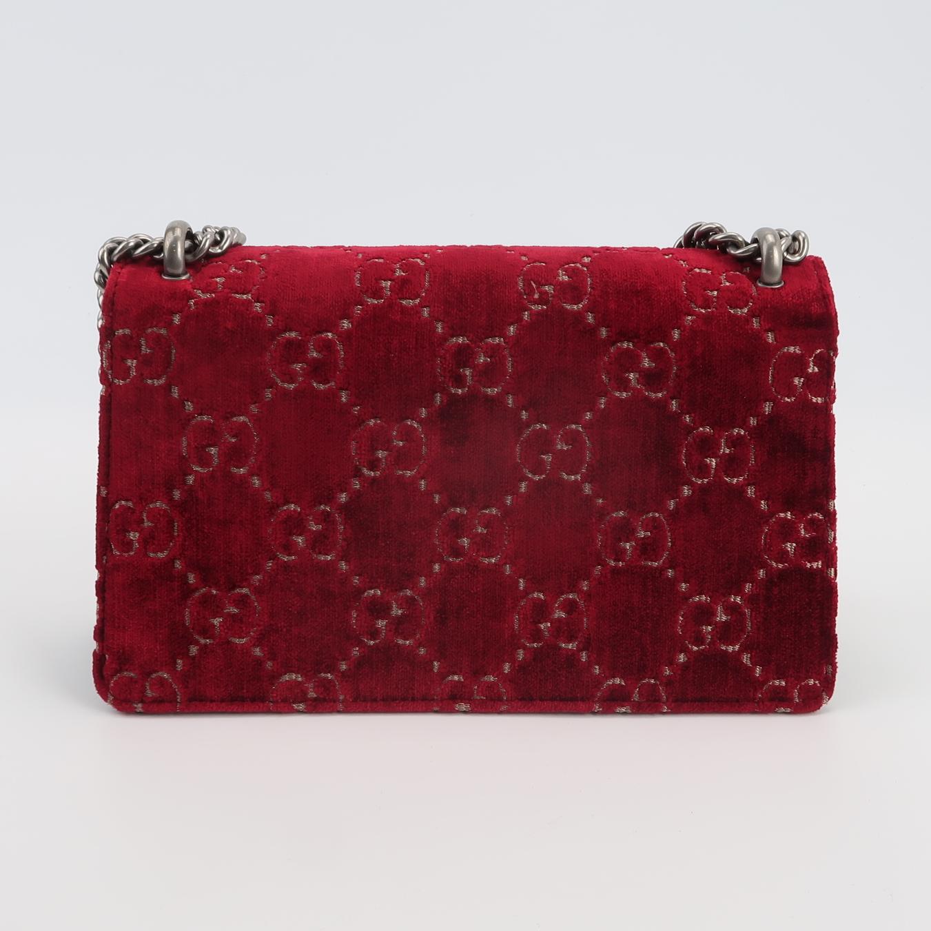 Sac Dionysus Mini en velours rouge Gucci