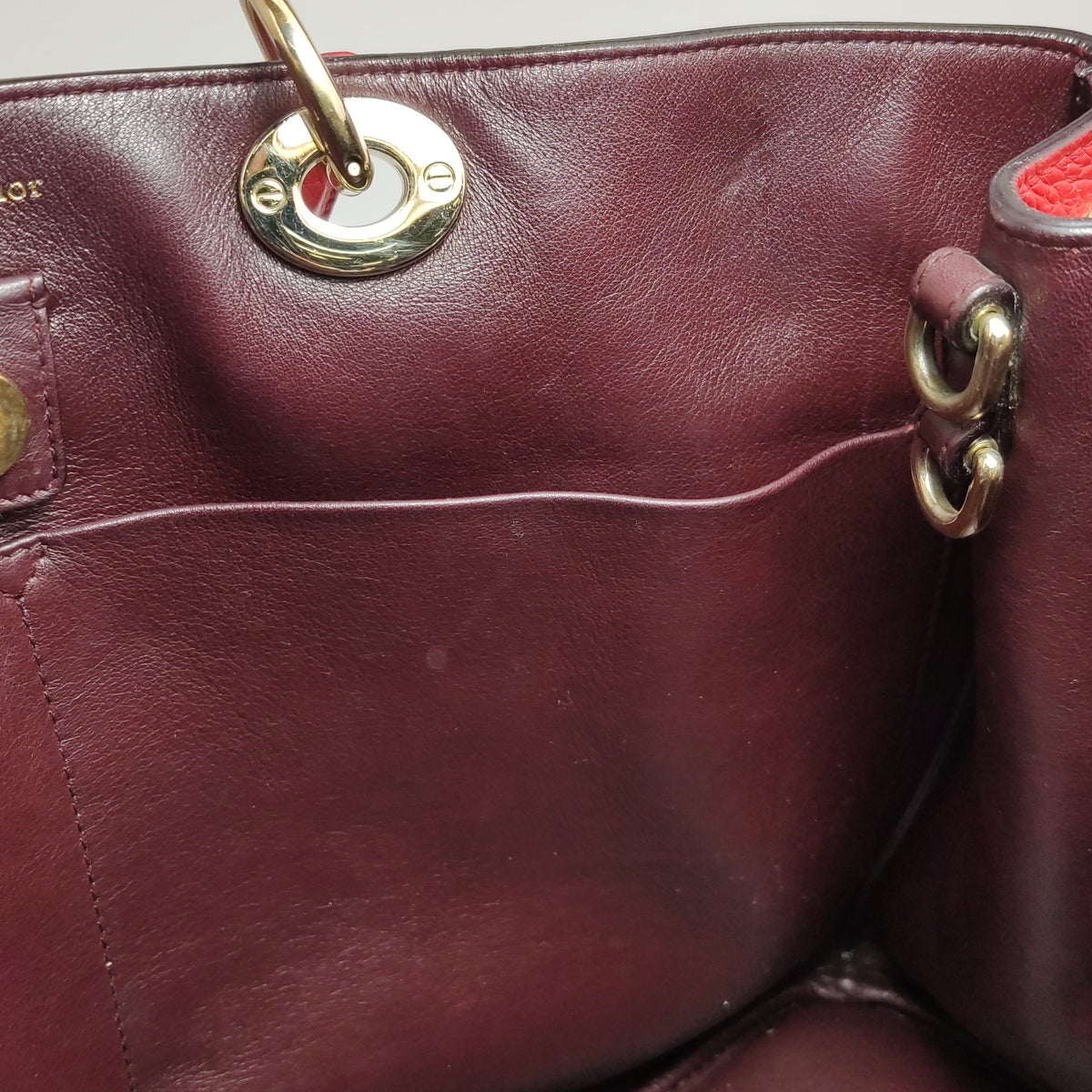 Sac Diorissimo en cuir rouge