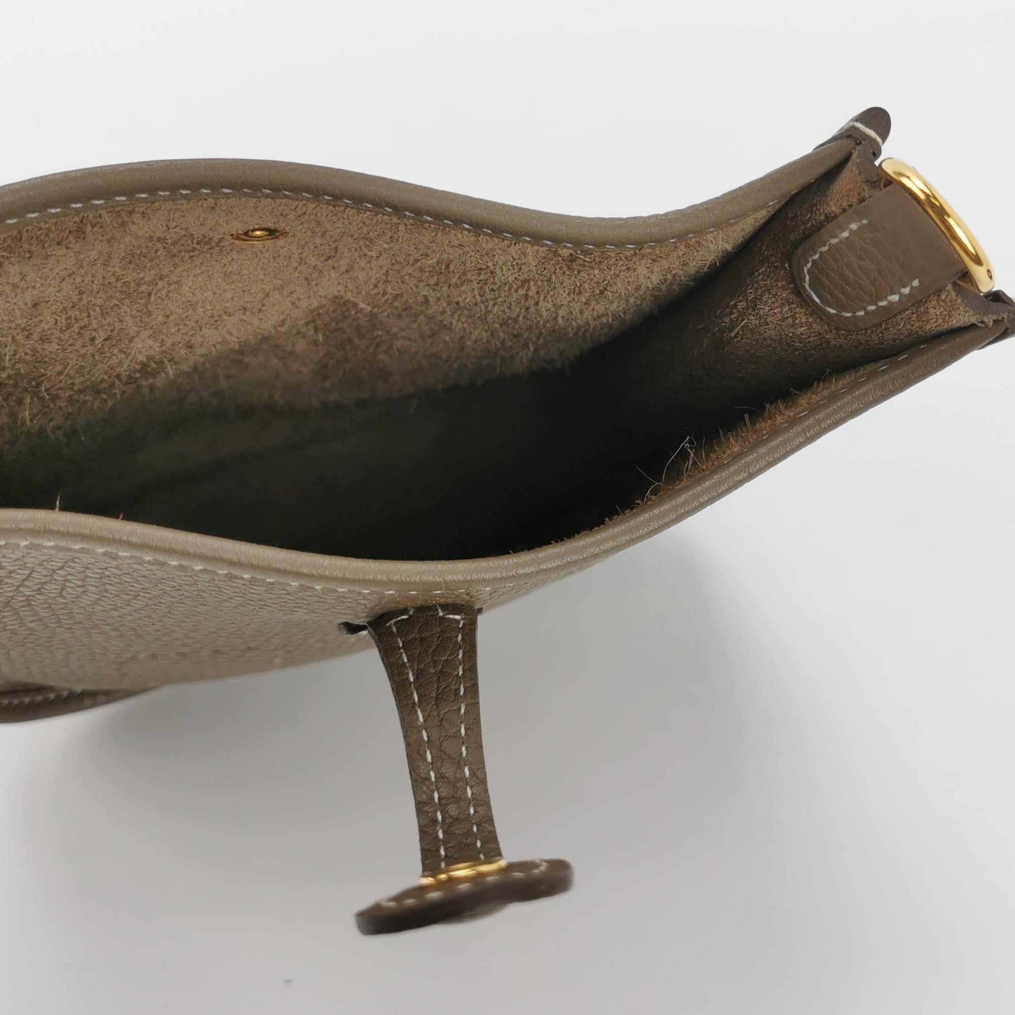 Sac Evelyne mini vintage 16 en cuir étoupe Hermès