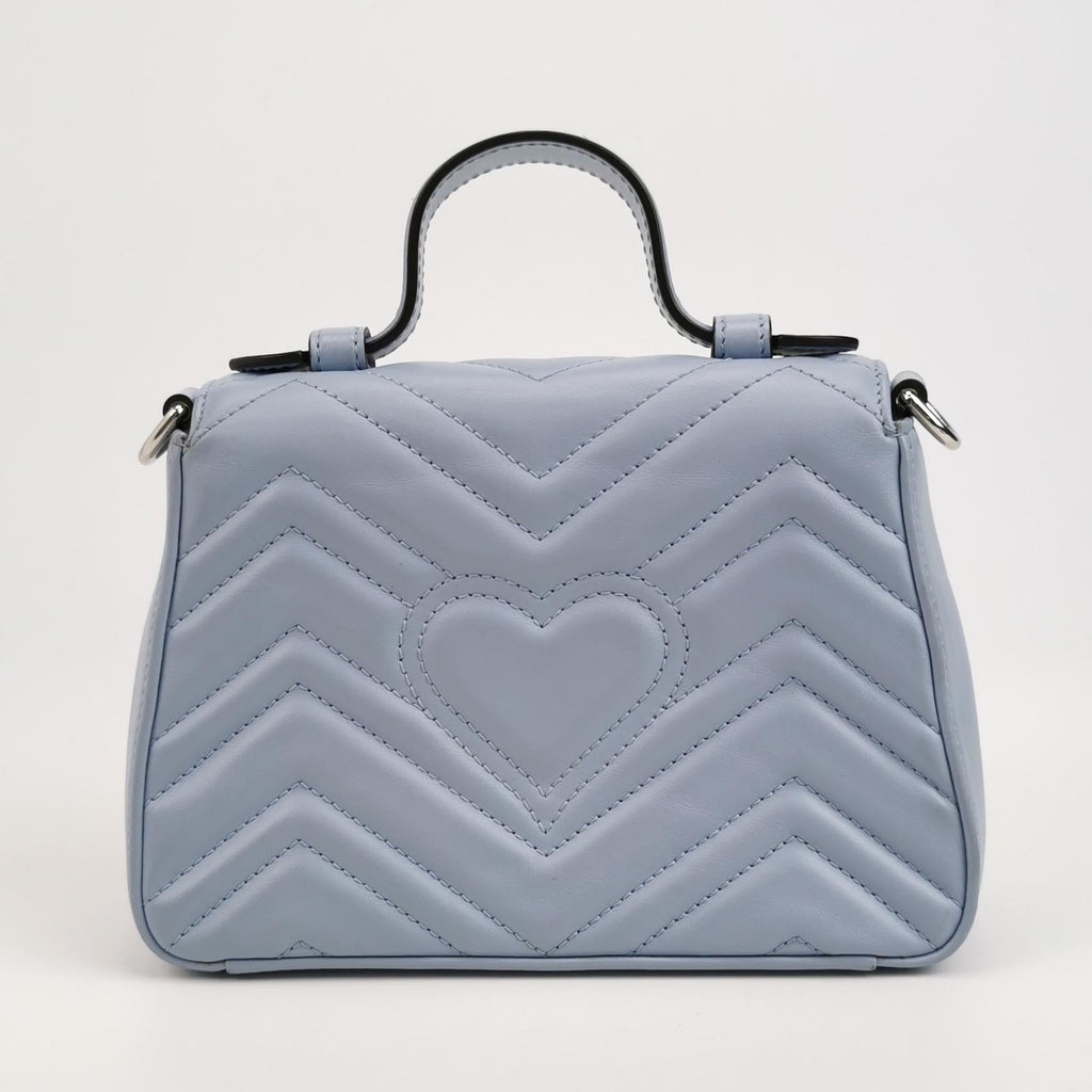 Sac GG Azure Marmont mini en cuir matelassé Gucci
