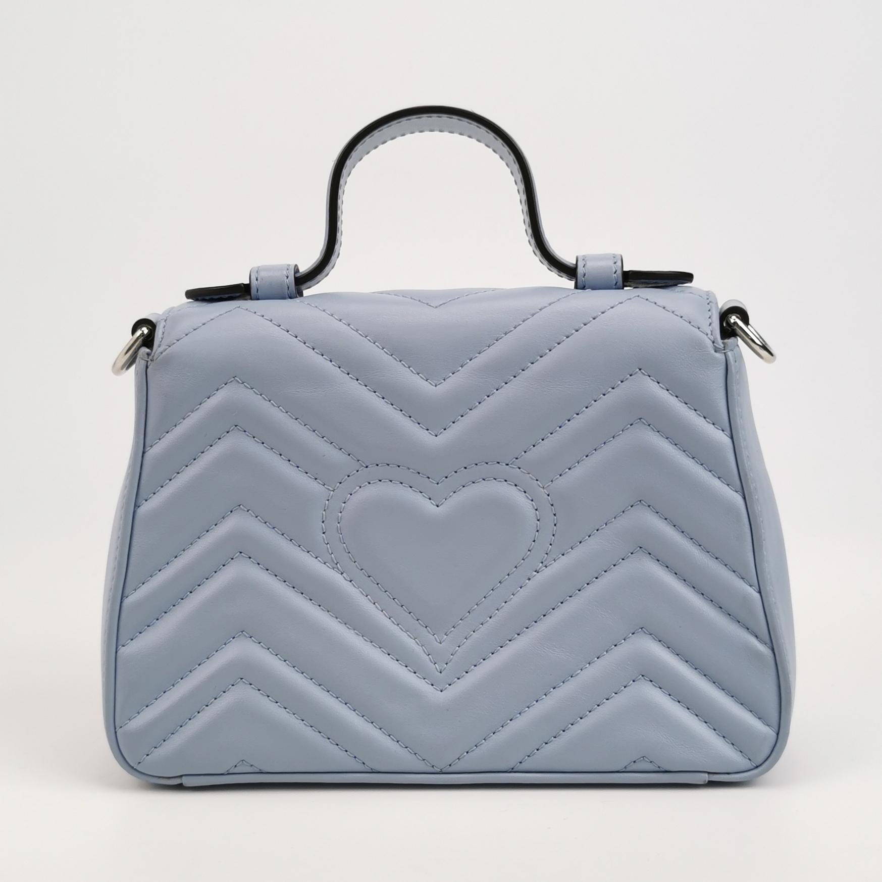 Sac GG Azure Marmont mini en cuir matelassé Gucci