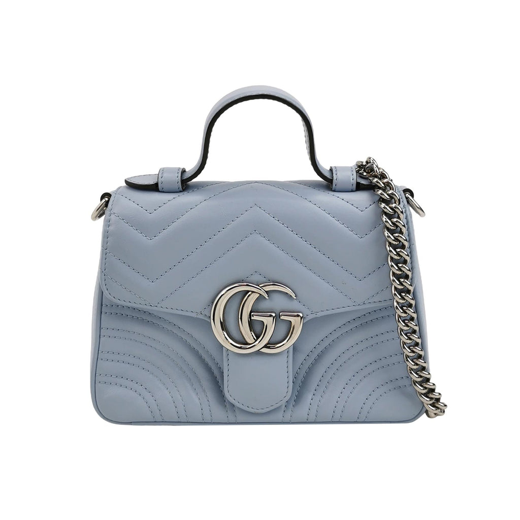 Sac GG Azure Marmont mini en cuir matelassé Gucci