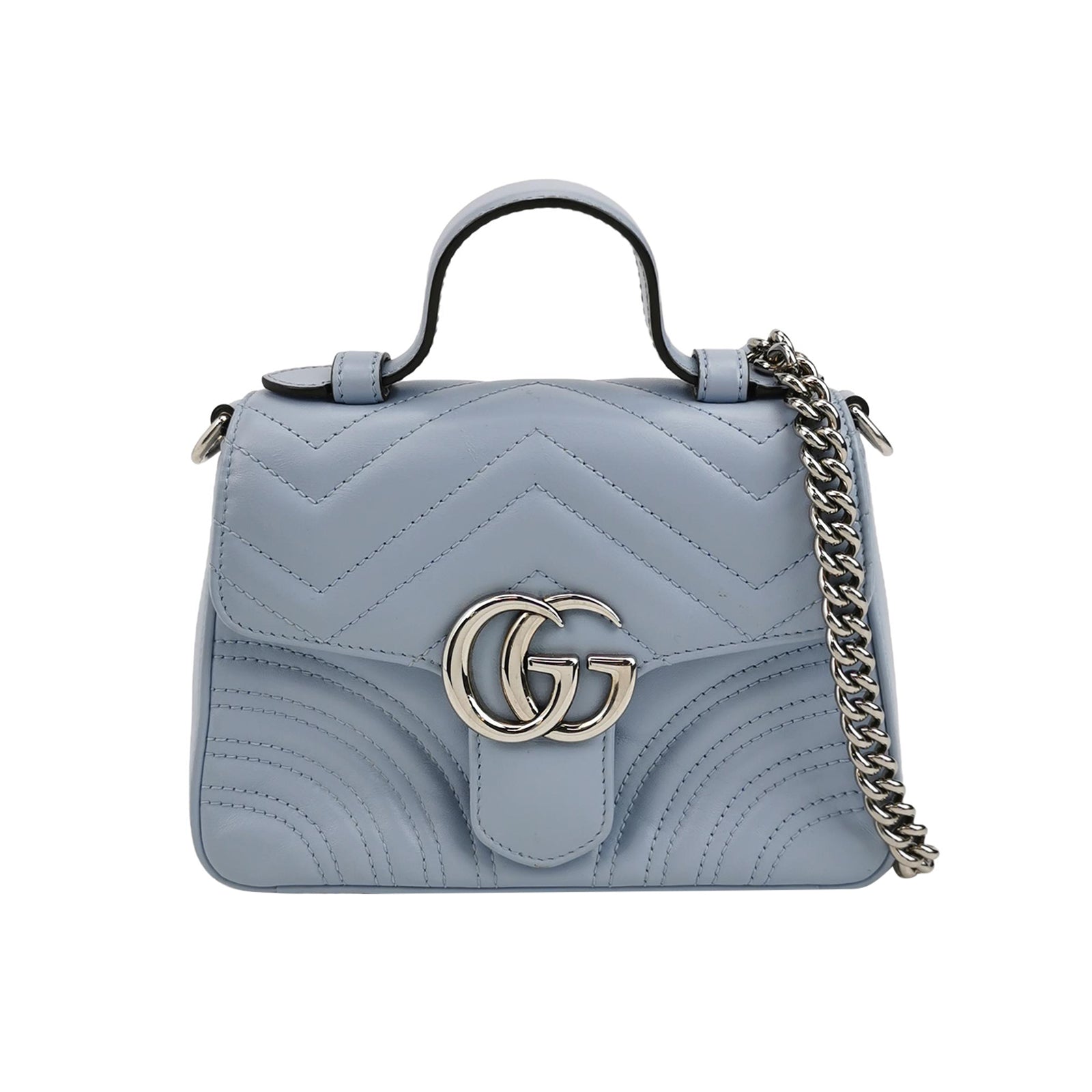 Sac GG Azure Marmont mini en cuir matelassé Gucci