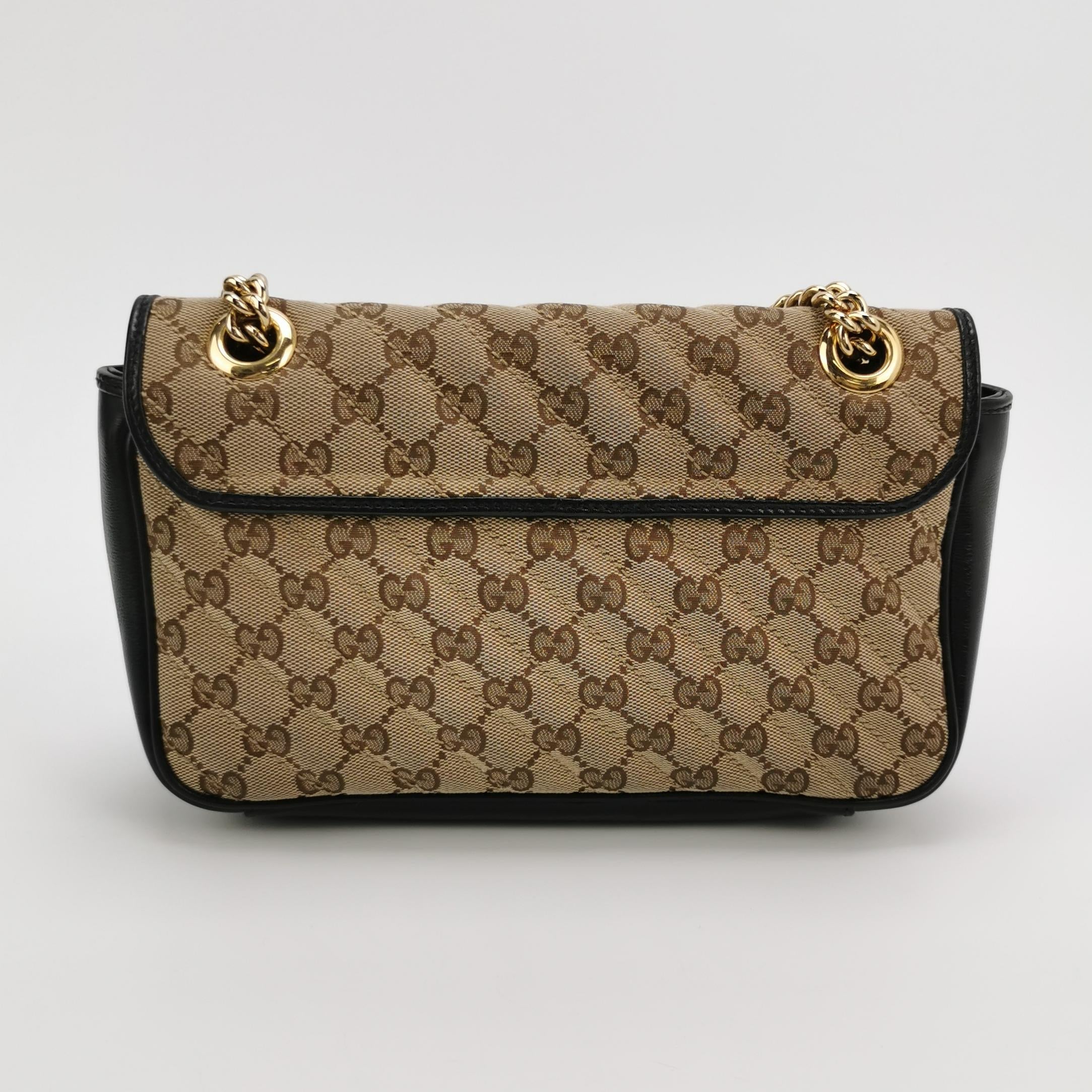 Sac GG Marmont en toile monogram beige Gucci