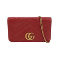 Sac GG Marmont Petite Taille en cuir rouge Gucci