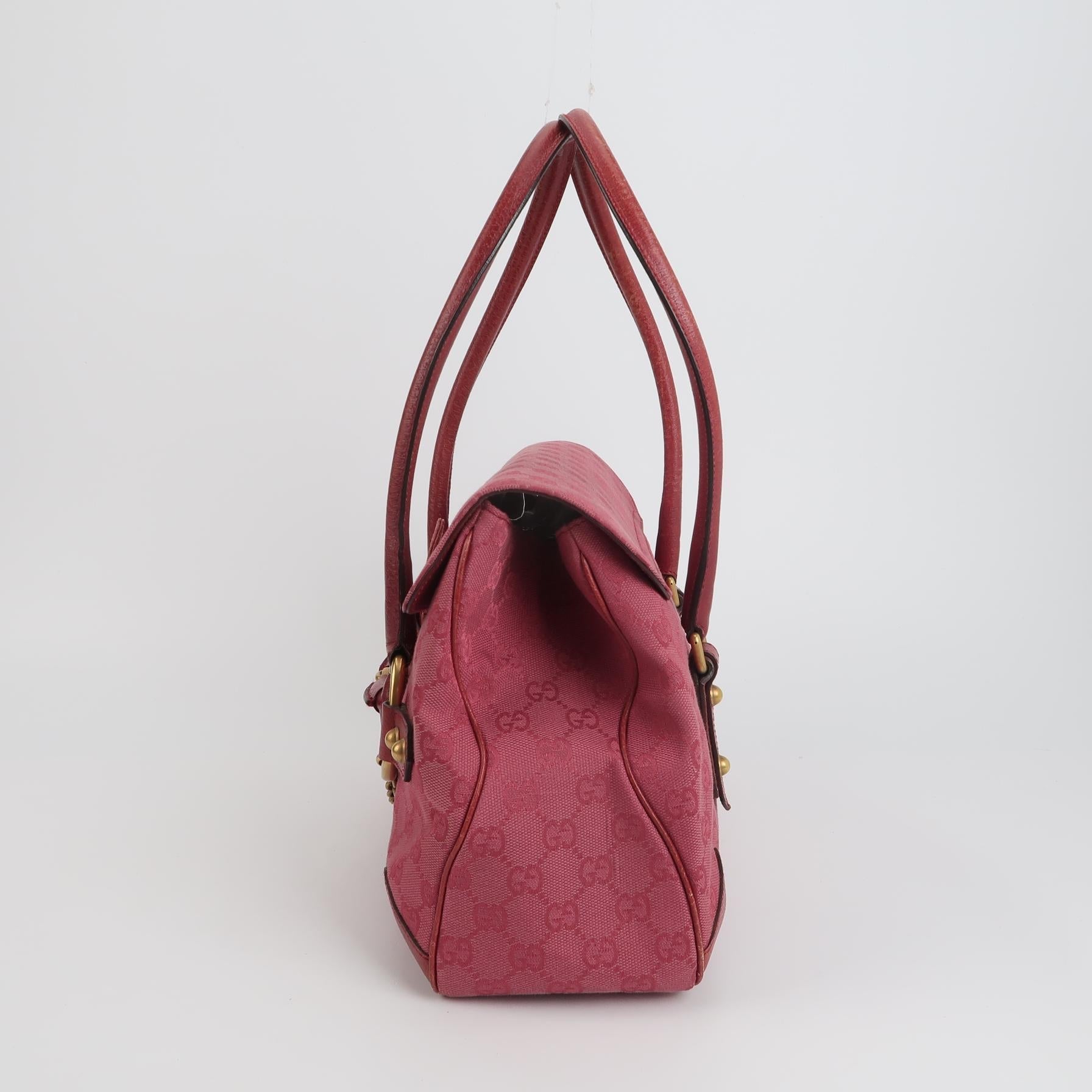 Sac HorseBit en toile bordeaux Gucci