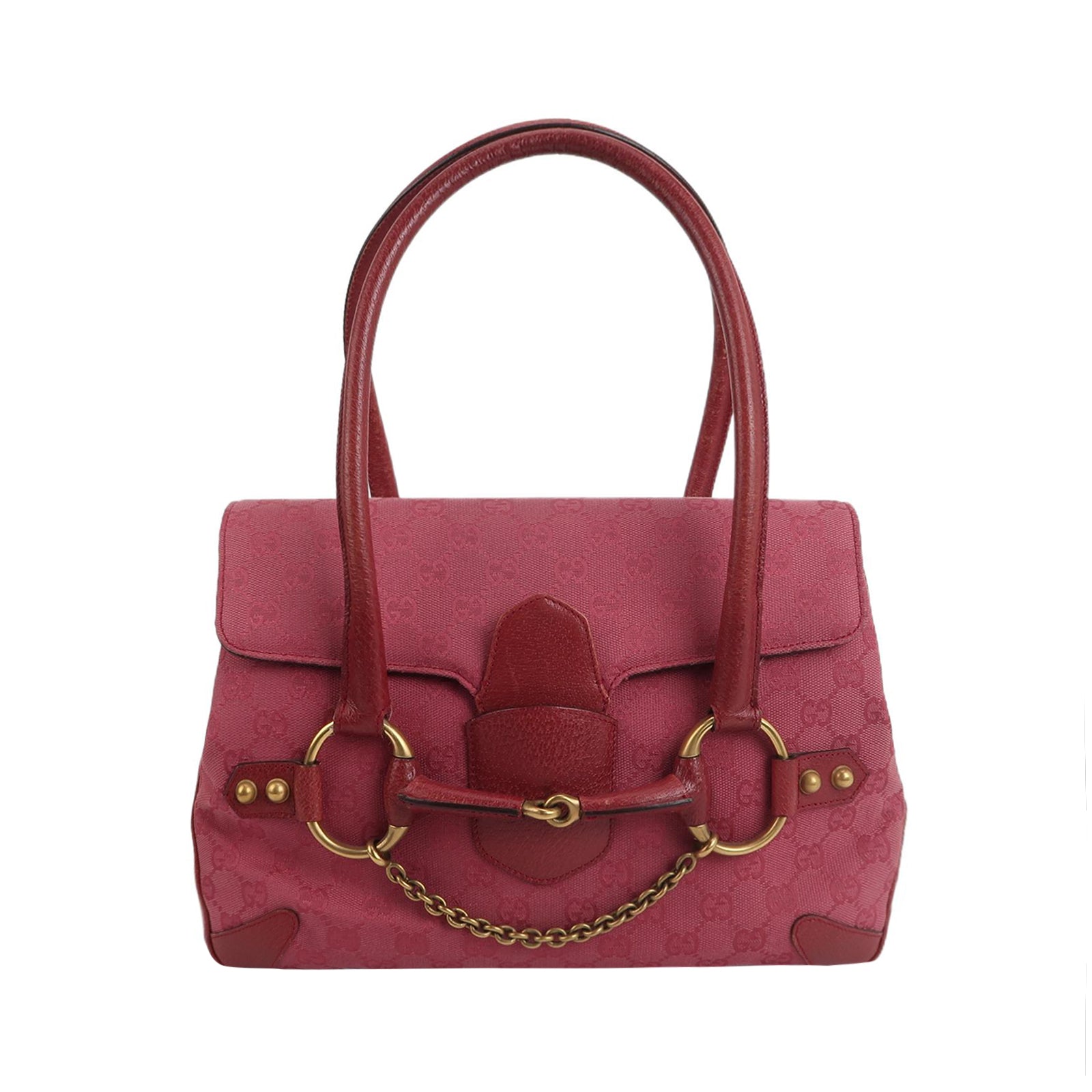 Sac HorseBit en toile bordeaux Gucci