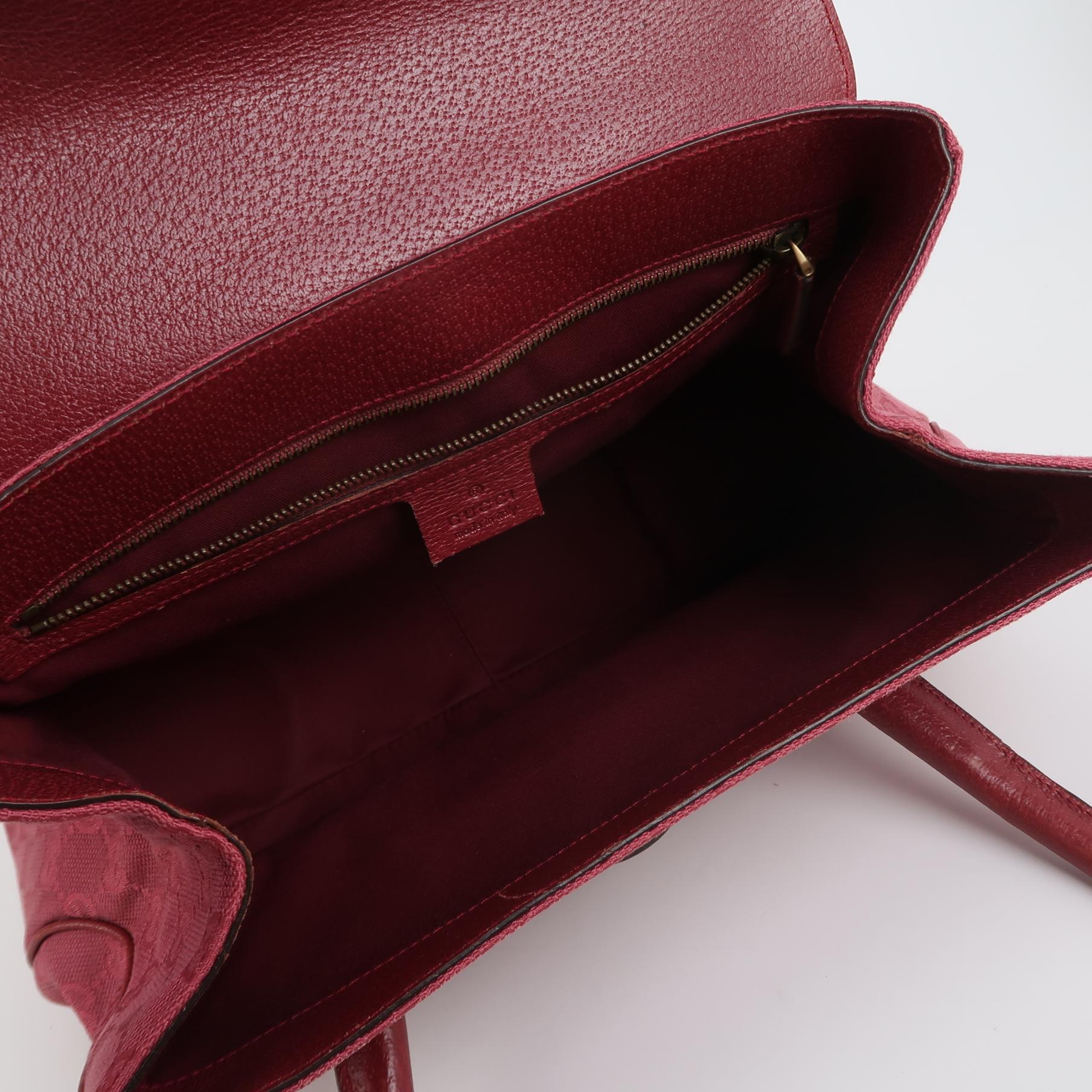 Sac HorseBit en toile bordeaux Gucci