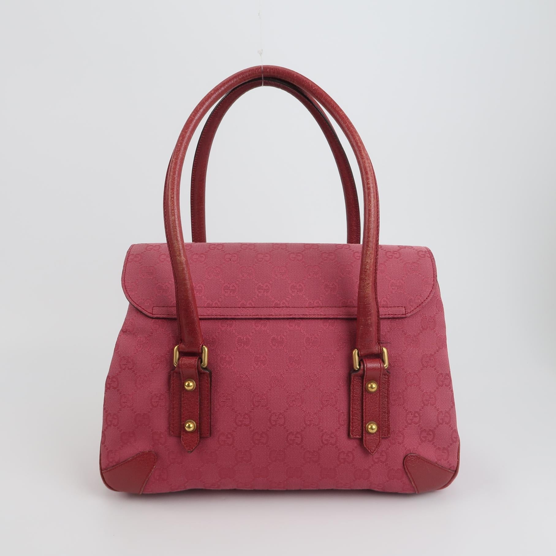 Sac HorseBit en toile bordeaux Gucci