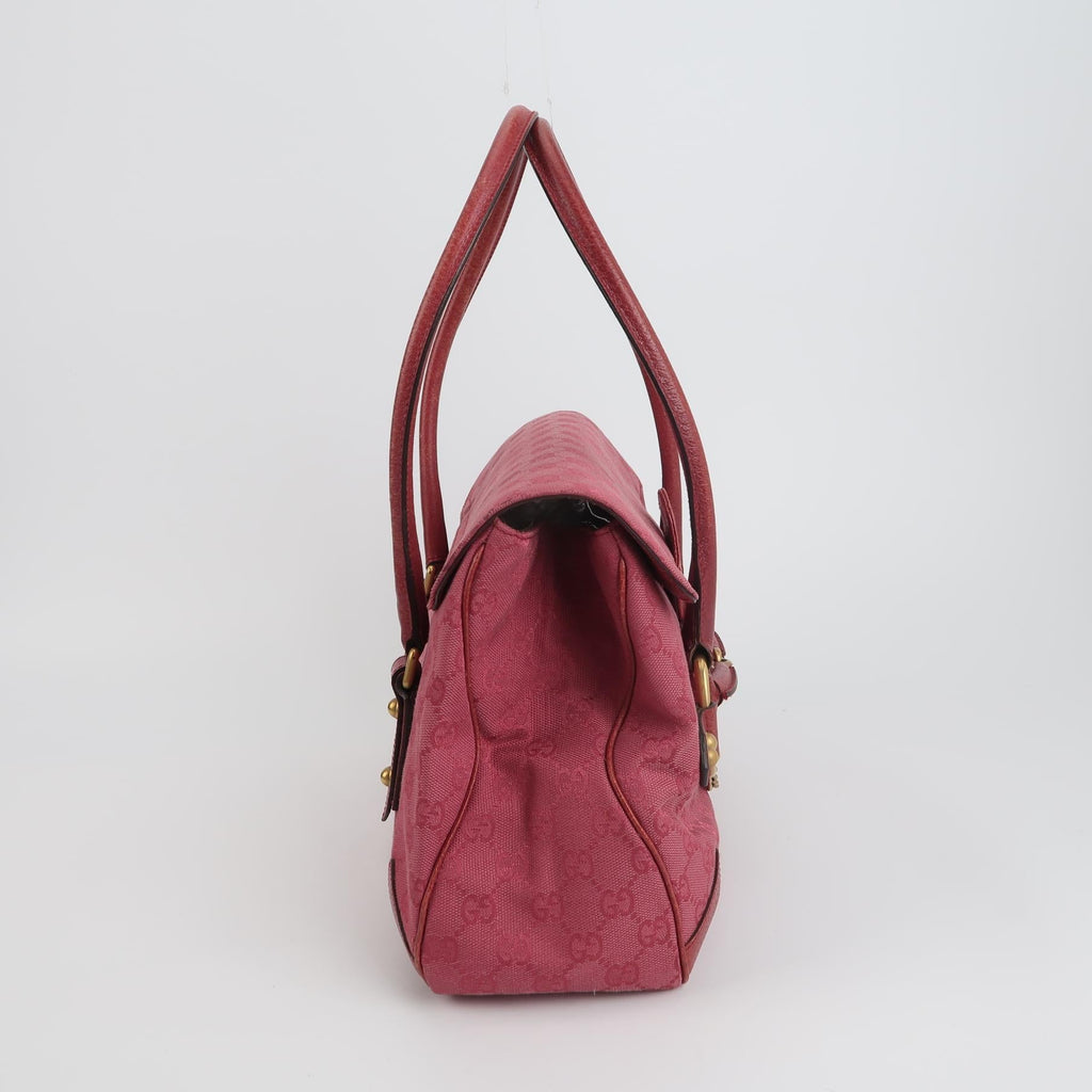 Sac HorseBit en toile bordeaux Gucci
