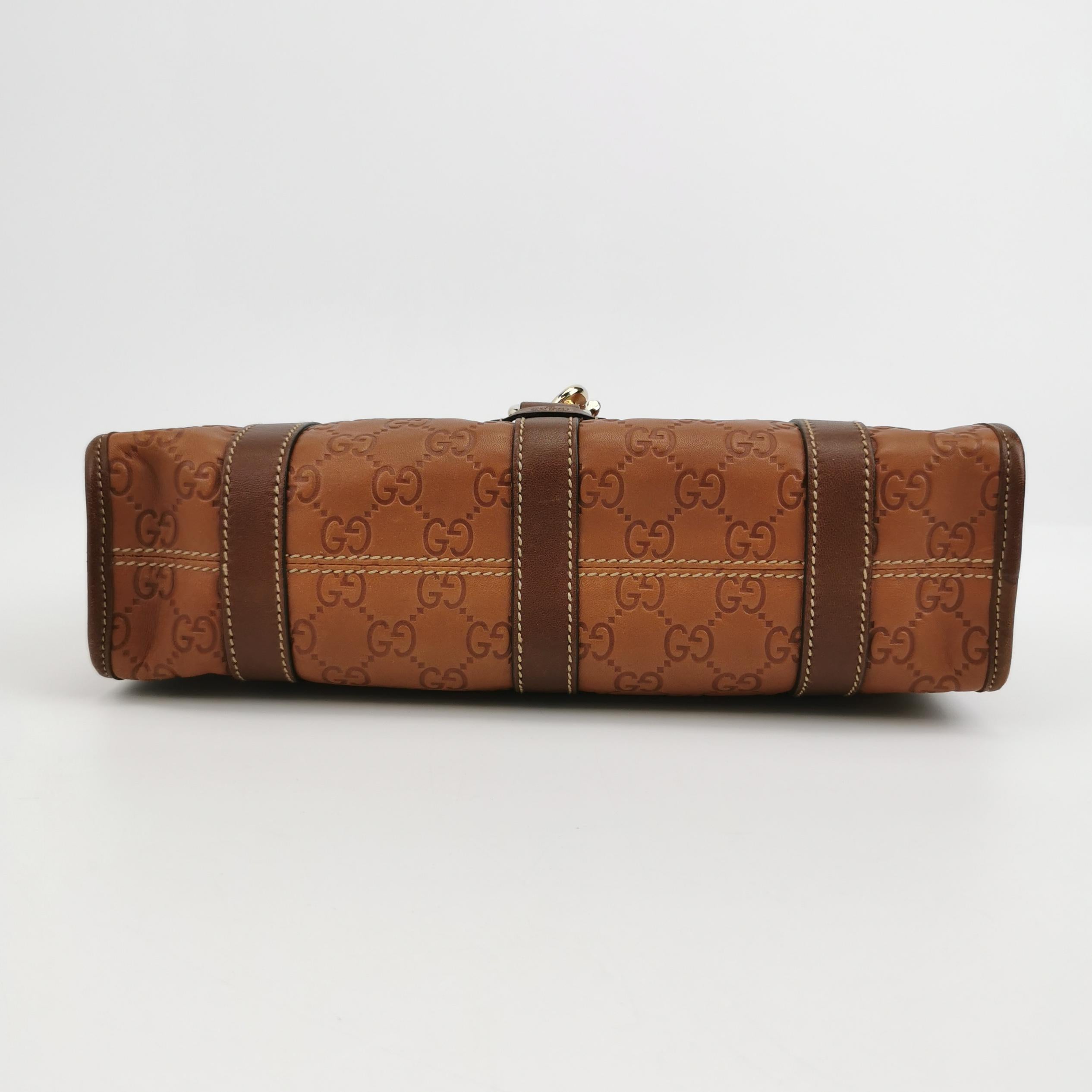 Sac Jackie en cuir monogram marron Gucci