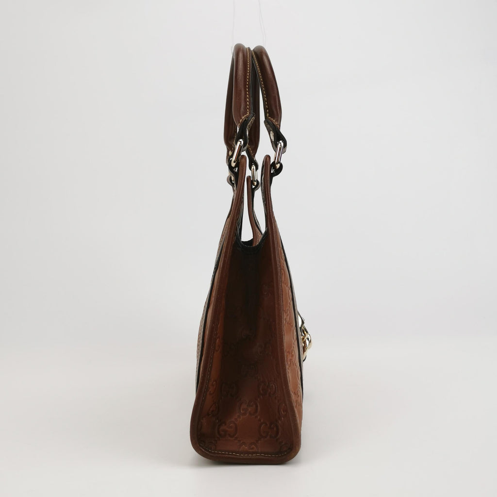 Sac Jackie en cuir monogram marron Gucci