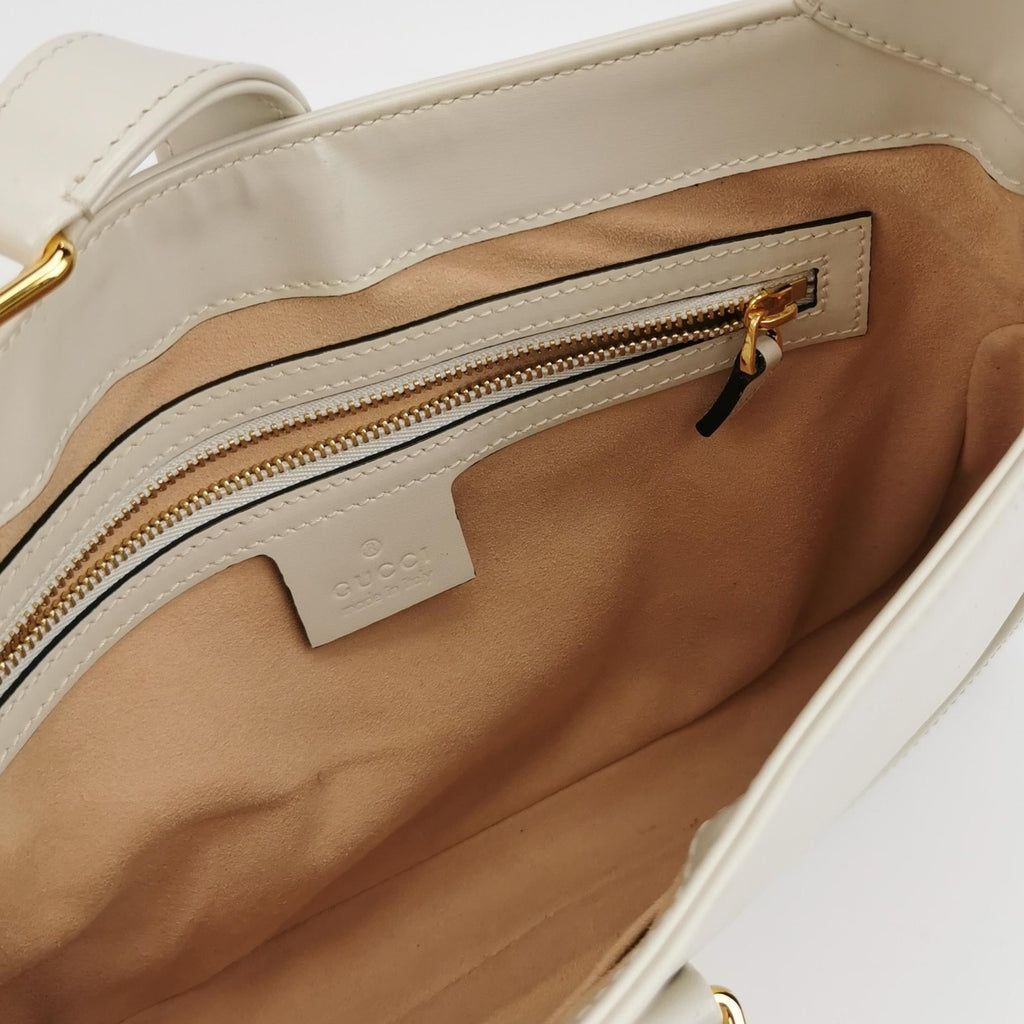 Sac Jackie Mini en cuir blanc Gucci
