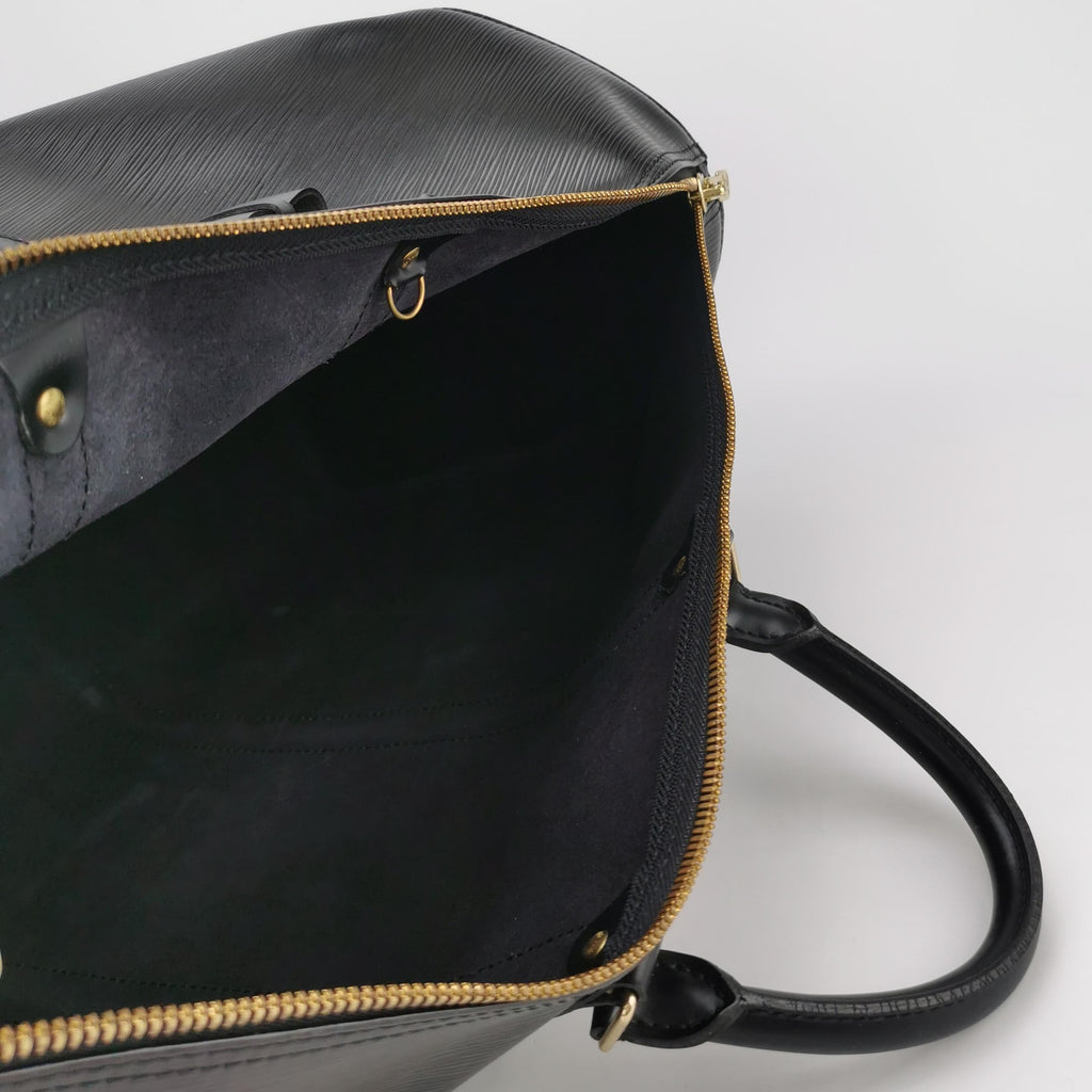 Sac Keepall vintage en cuir épi noir Louis Vuitton
