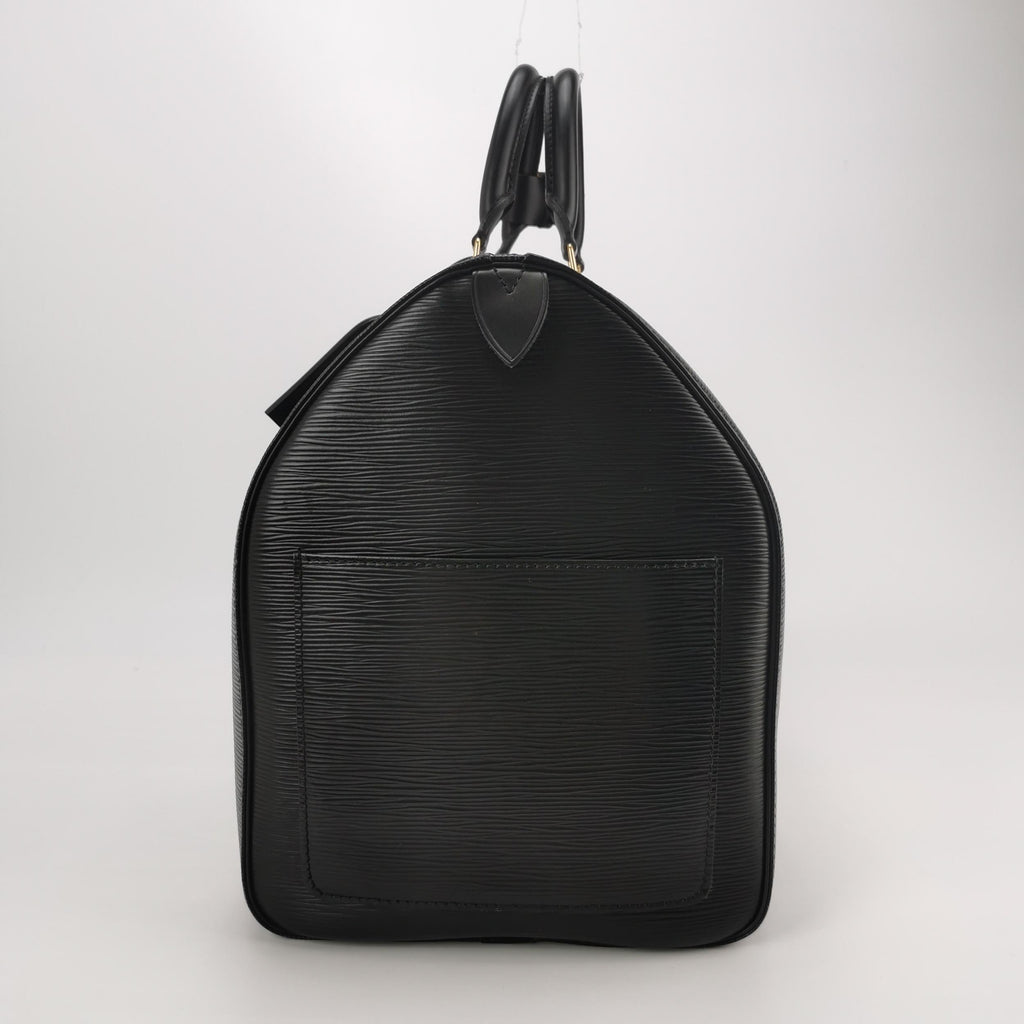 Sac Keepall vintage en cuir épi noir Louis Vuitton