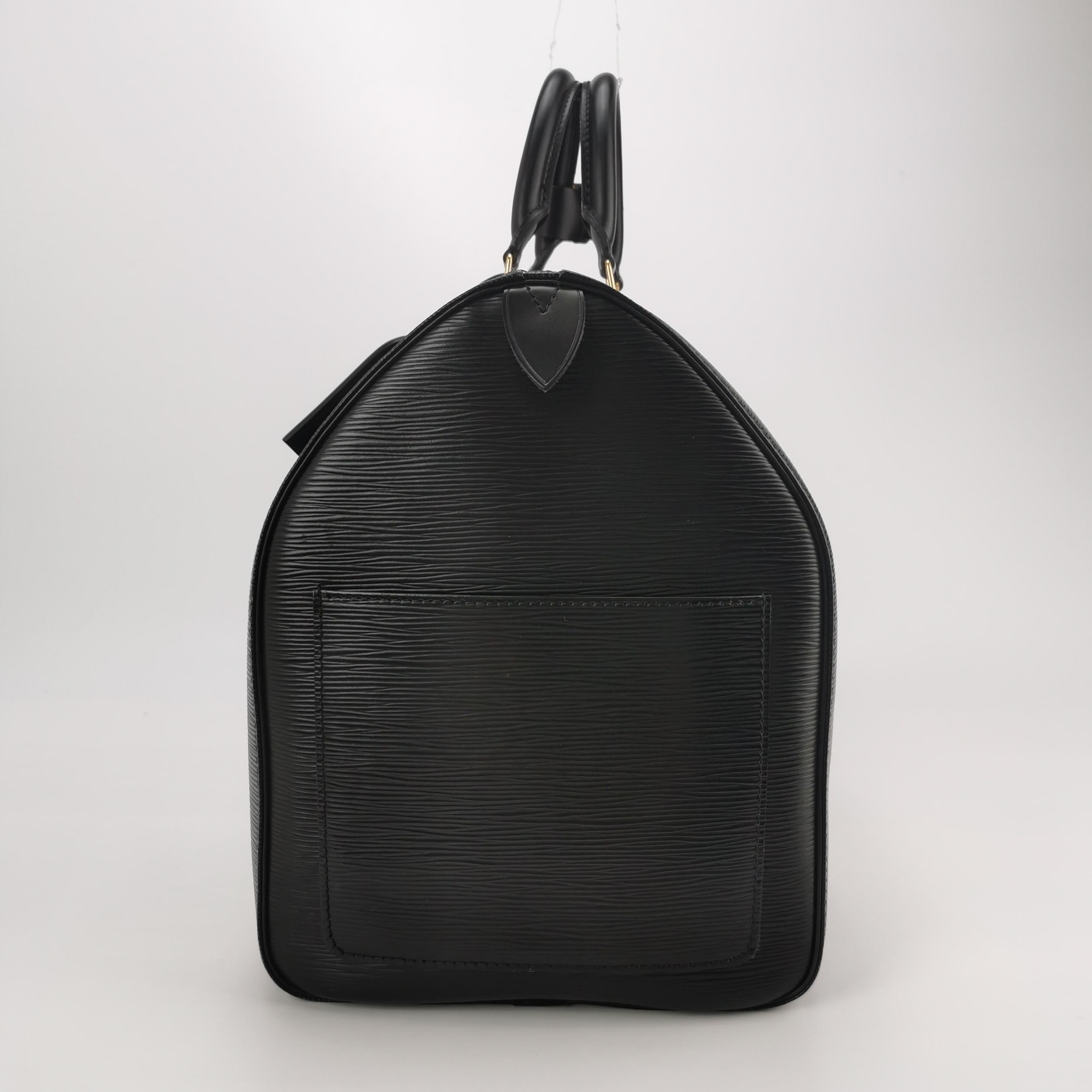 Sac Keepall vintage en cuir épi noir Louis Vuitton