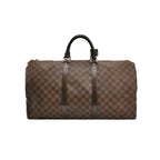 Sac Keepall vintage en toile damier marron Louis Vuitton