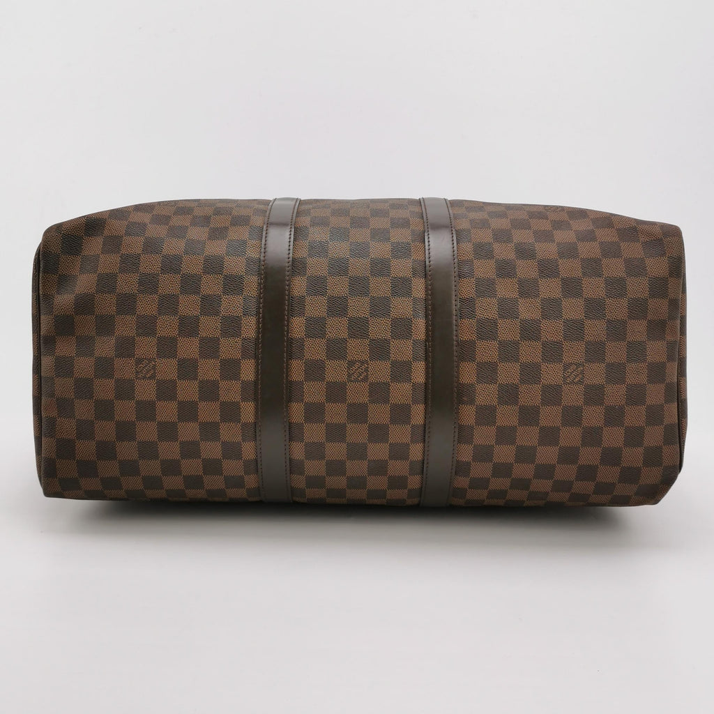 Sac Keepall vintage en toile damier marron Louis Vuitton