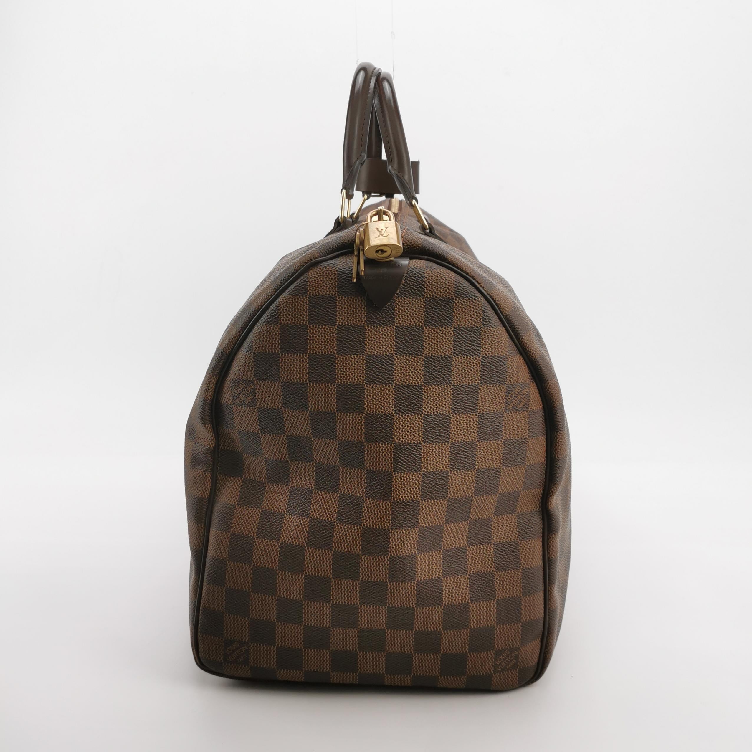 Sac Keepall vintage en toile damier marron Louis Vuitton