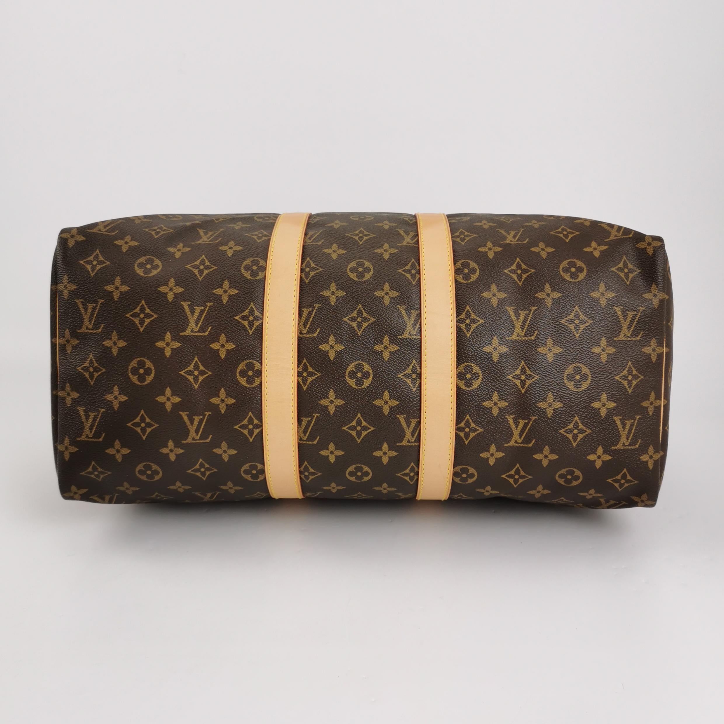 Sac Keepall vintage en toile monogram marron Louis Vuitton