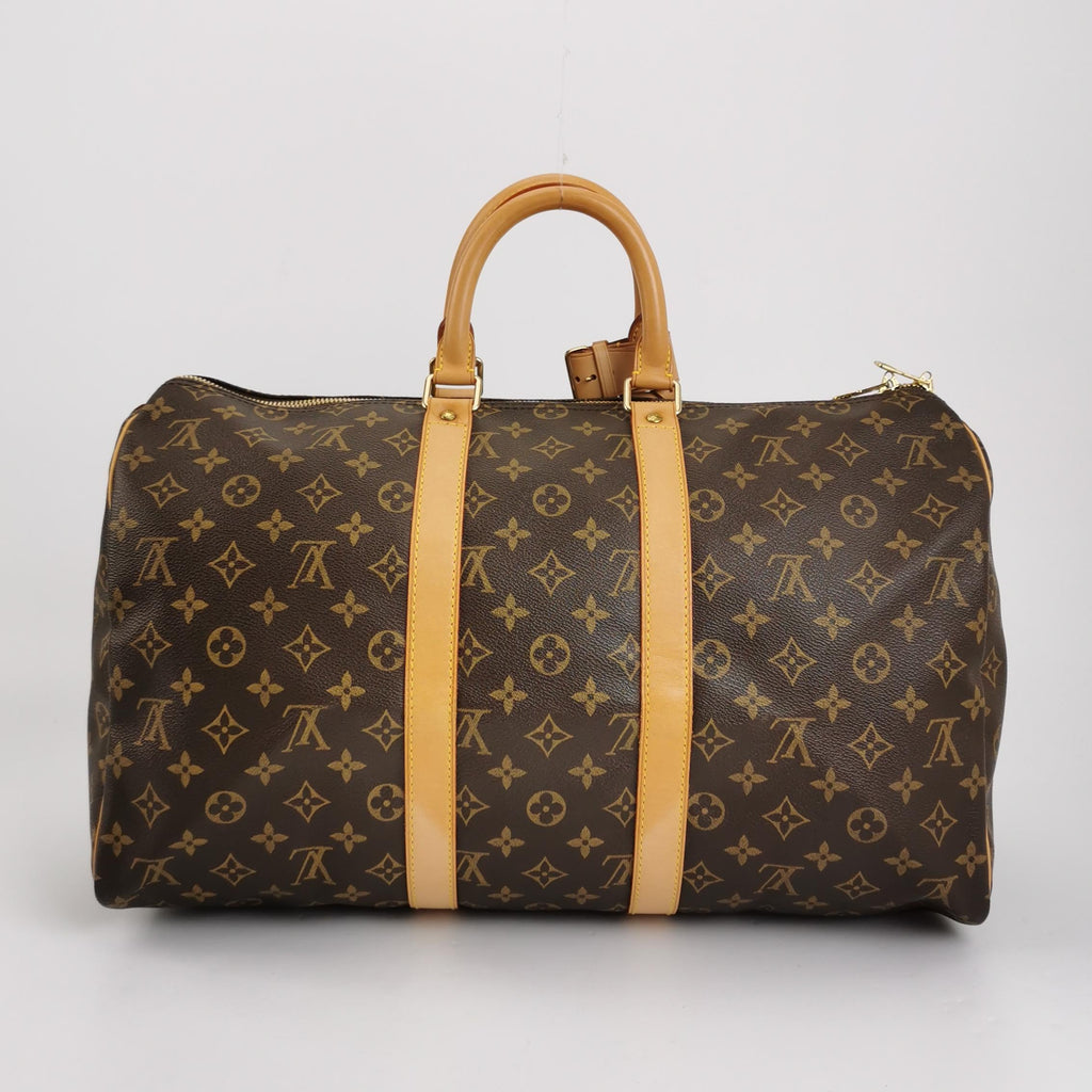 Sac Keepall vintage en toile monogram marron Louis Vuitton