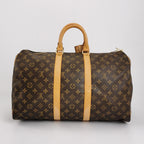 Sac Keepall vintage en toile monogram marron Louis Vuitton