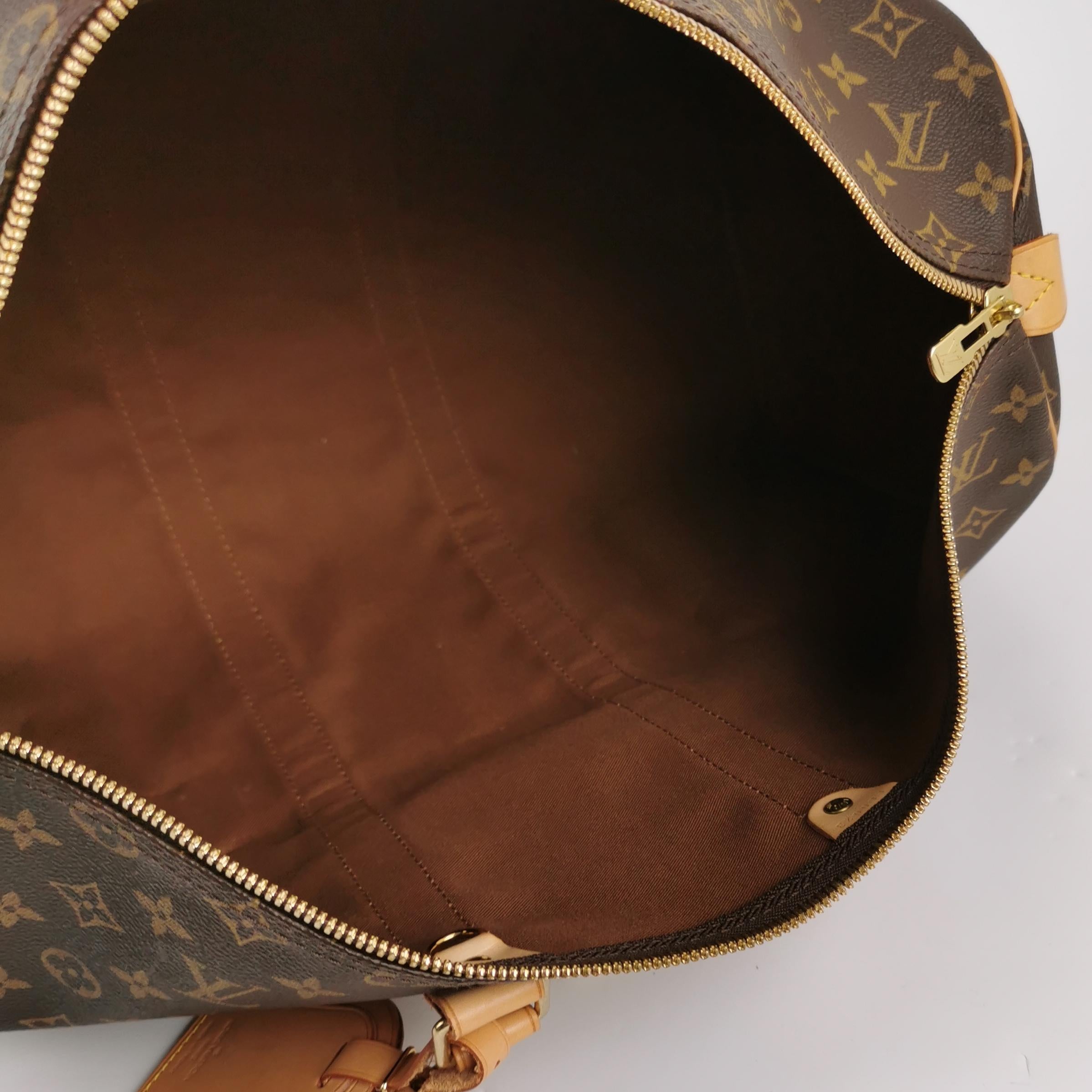 Sac Keepall vintage en toile monogram marron Louis Vuitton