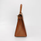 Sac Kelly 28 en cuir Camel Hermès