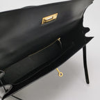 Sac Kelly 32 en cuir noir Hermès