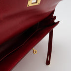 Sac Kelly 32 en cuir rouge H Hermès