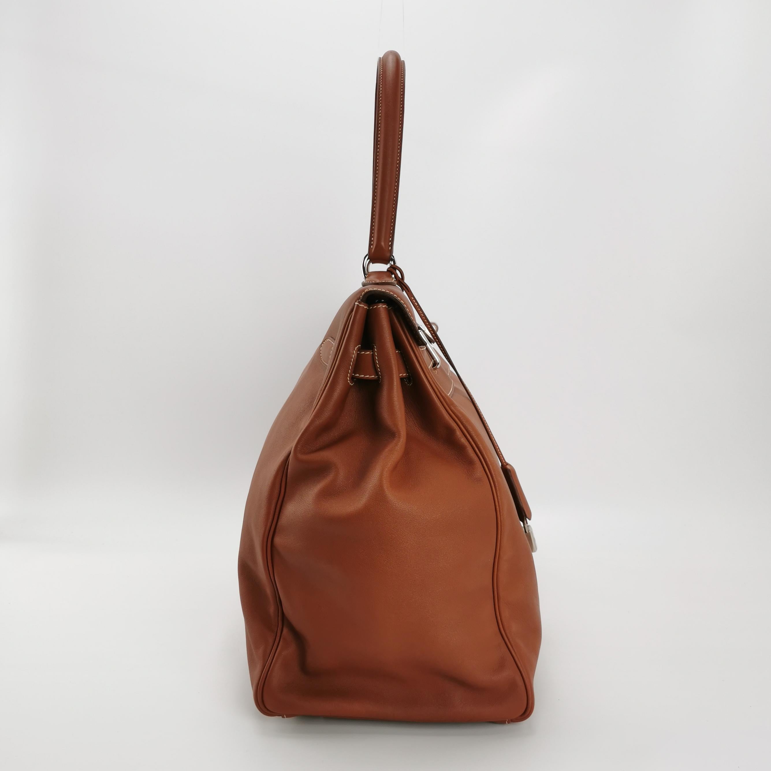 Sac Kelly 50 en cuir marron Hermès