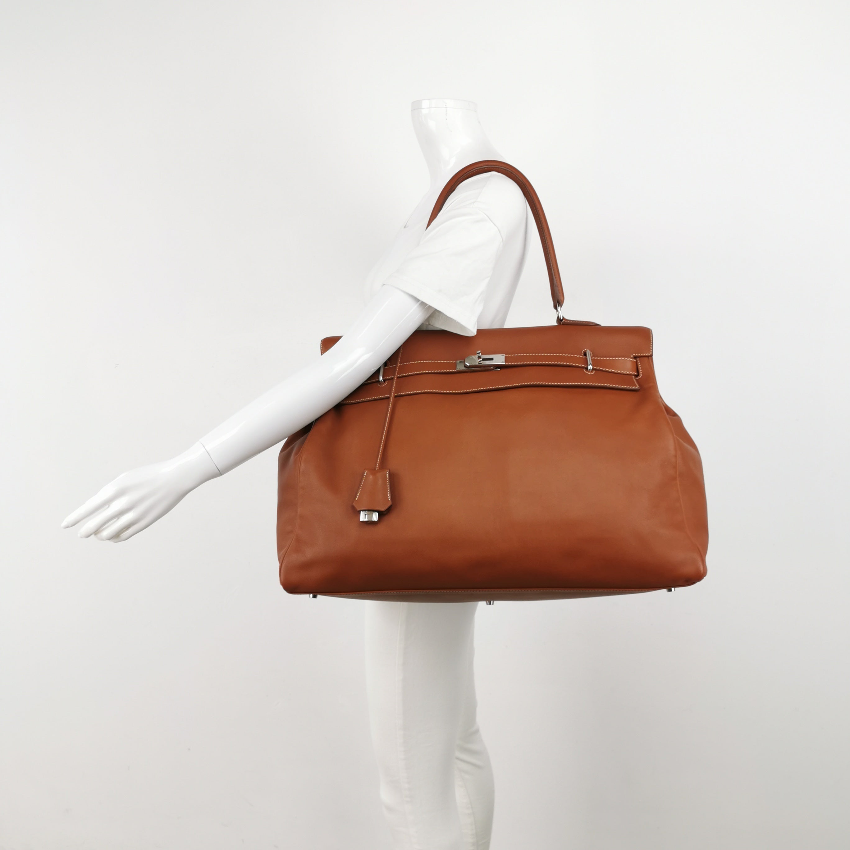 Sac Kelly 50 en cuir marron Hermès