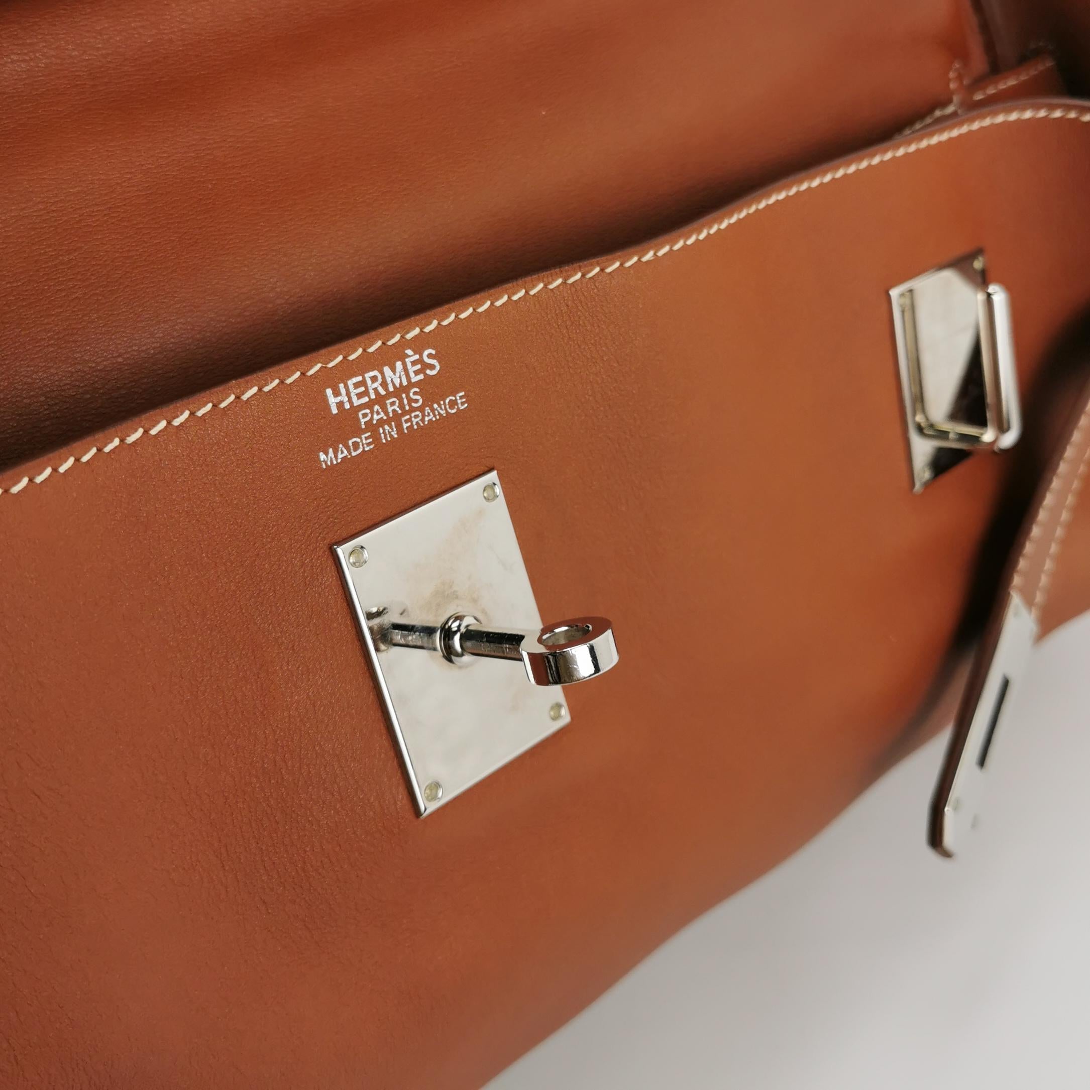 Sac Kelly 50 en cuir marron Hermès