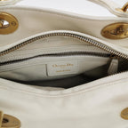 Sac Lady Dior en cuir blanc à clous Cannage Dior